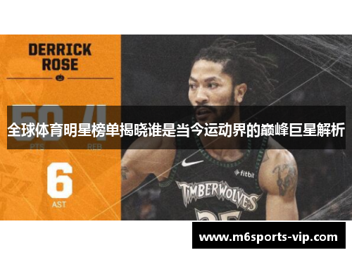 全球体育明星榜单揭晓谁是当今运动界的巅峰巨星解析